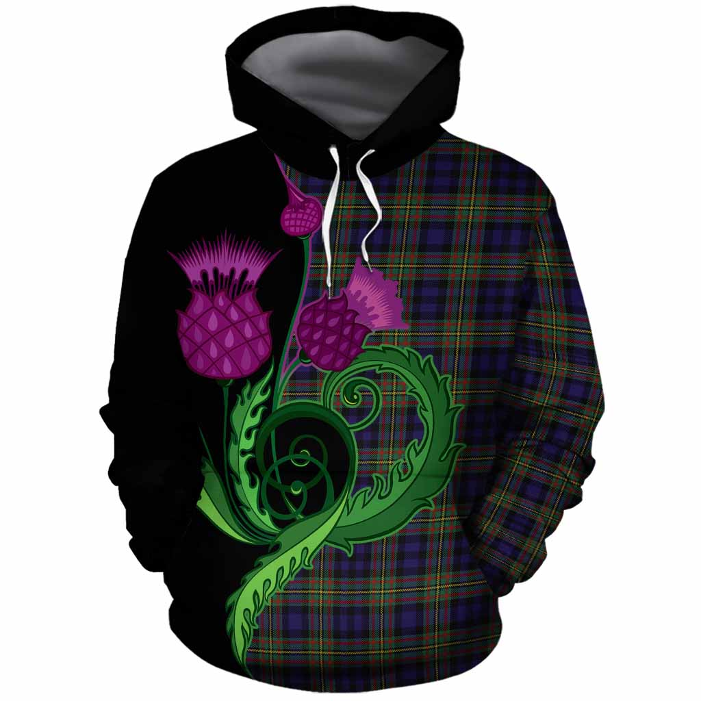 MacLellan (McLellan) Tartan Cotton Hoodie Traditional Scottish Thistle