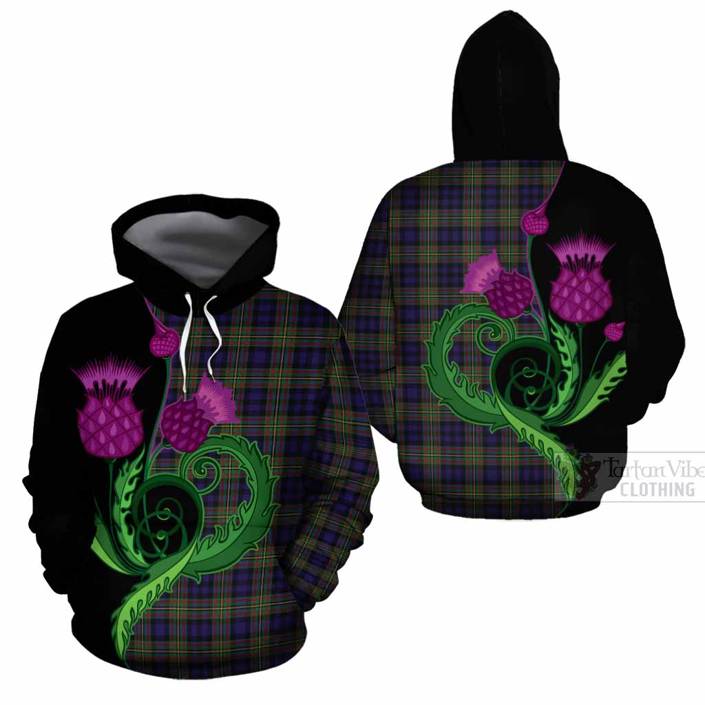 MacLellan (McLellan) Tartan Cotton Hoodie Traditional Scottish Thistle
