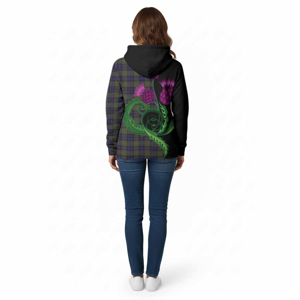 MacLellan (McLellan) Tartan Cotton Hoodie Traditional Scottish Thistle