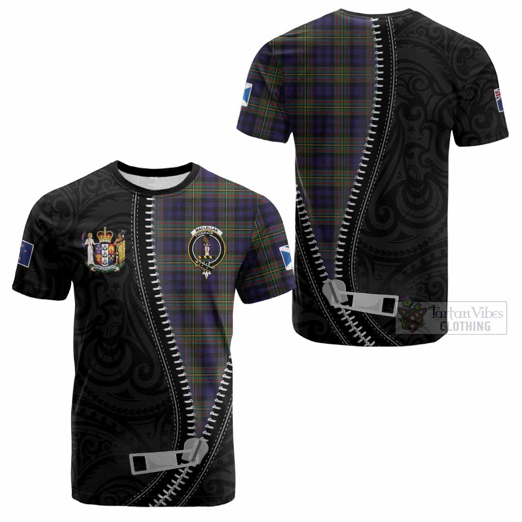 MacLellan (McLellan) Tartan Cotton T-shirt New Zealand Pattern Unique Zipper Stylized