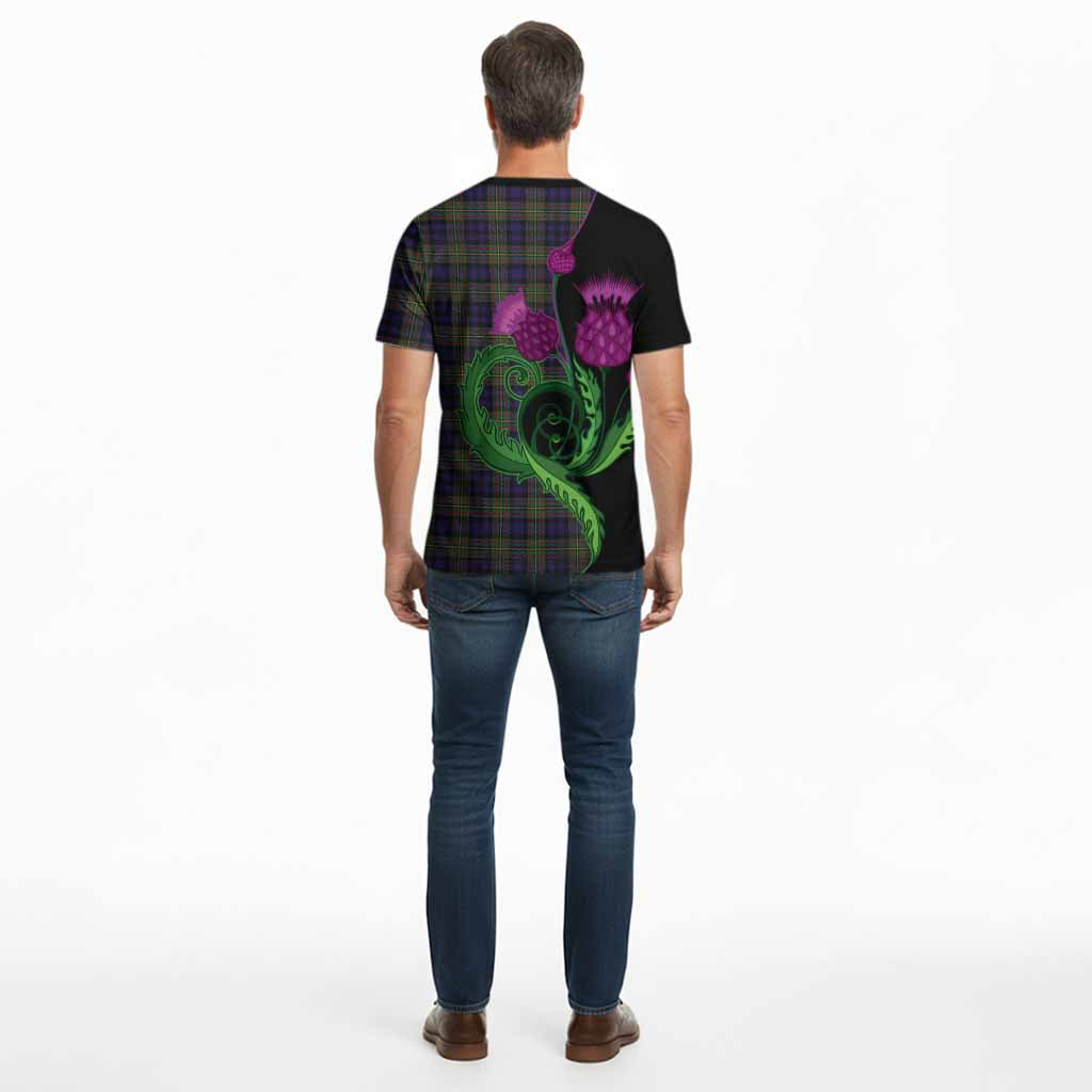 MacLellan (McLellan) Tartan Cotton T-shirt Traditional Scottish Thistle