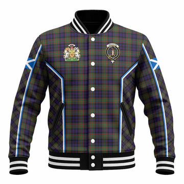 MacLellan (McLellan) Tartan Crest Baseball Jacket Scotland Coat of Arm Flag Style - Tartan Vibes Clothing