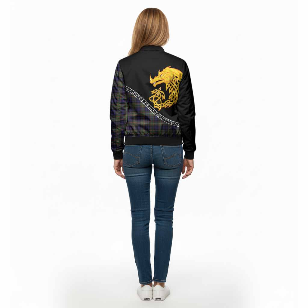 MacLellan (McLellan) Tartan Crest Bomber Jacket Legendary Dragon Knot Half Style