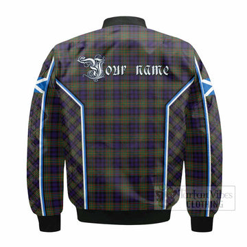 MacLellan (McLellan) Tartan Crest Bomber Jacket Scotland Coat of Arm Flag Style