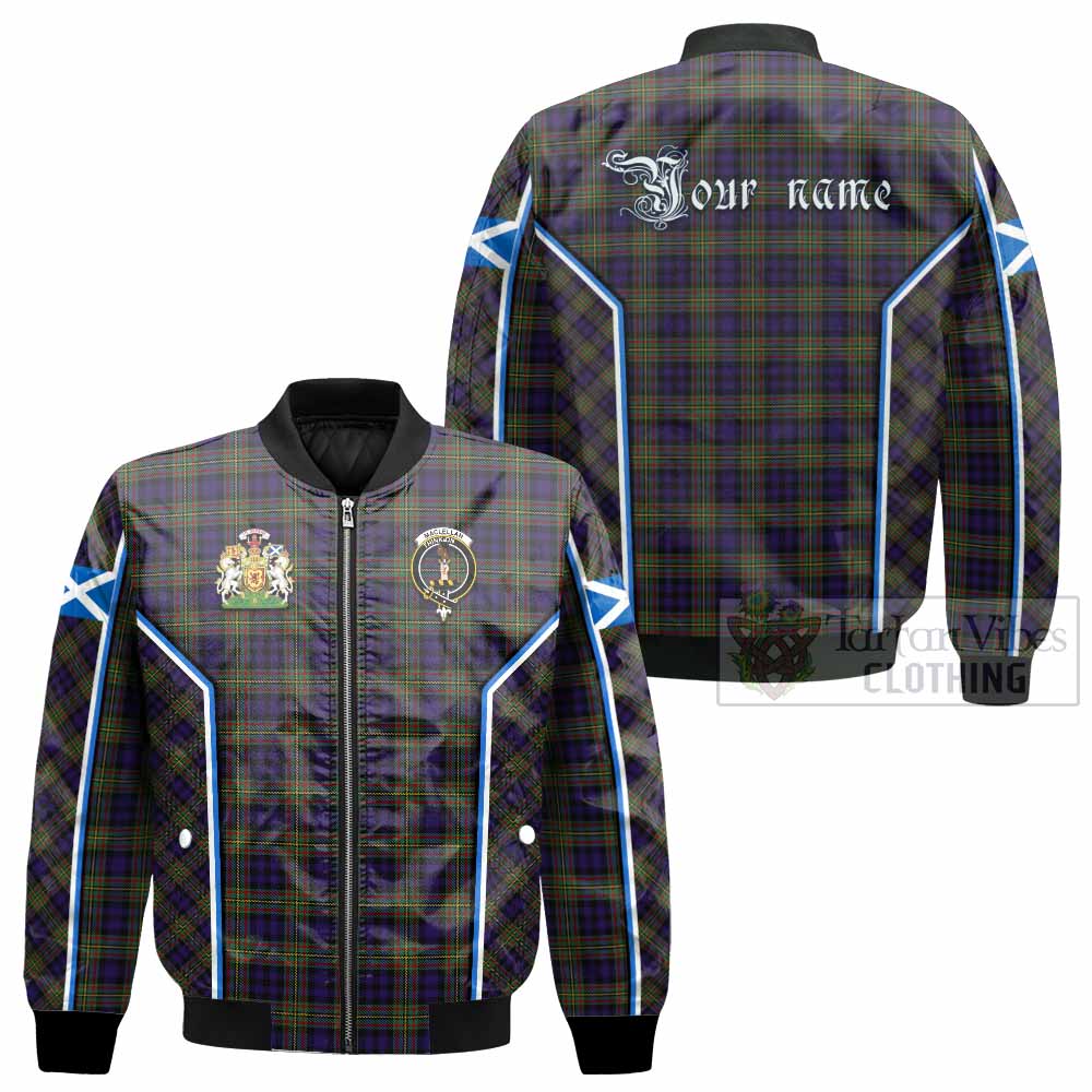 MacLellan (McLellan) Tartan Crest Bomber Jacket Scotland Coat of Arm Flag Style - Tartan Vibes Clothing