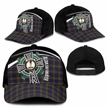 MacLellan (McLellan) Tartan Crest Classic Cap Scottish Thistle Celtic Cross Alba Gu Brath