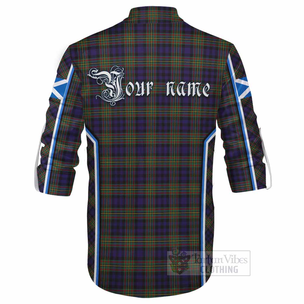 MacLellan (McLellan) Tartan Crest Ghillie Kilt Shirt Scotland Coat of Arm Flag Style - Tartan Vibes Clothing