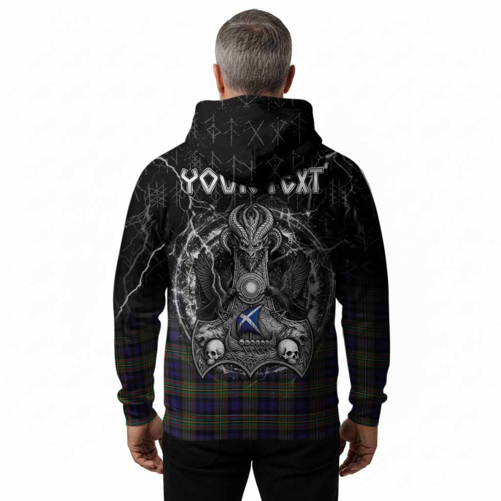 MacLellan (McLellan) Tartan Crest Hoodie Celtic Odin's Raven Legacy