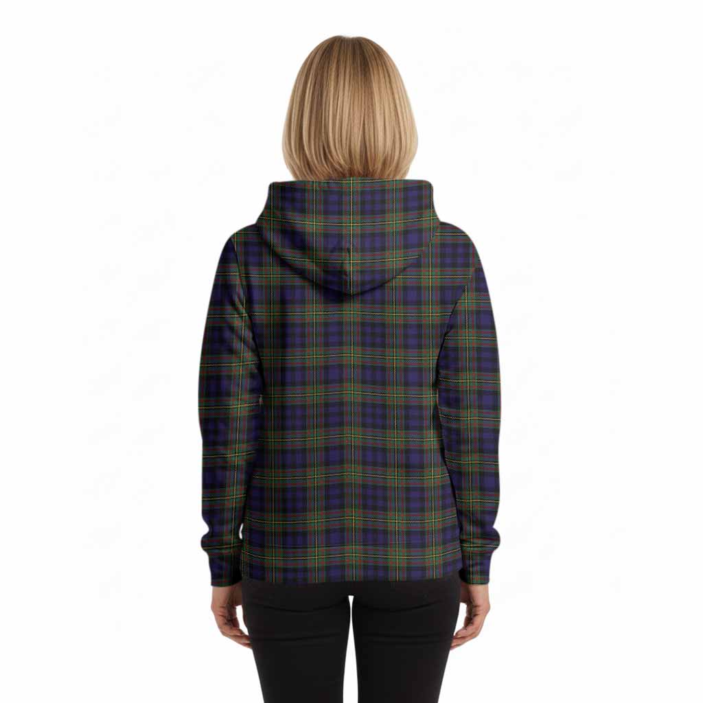 MacLellan (McLellan) Tartan Crest Hoodie Ferocious Lion Style