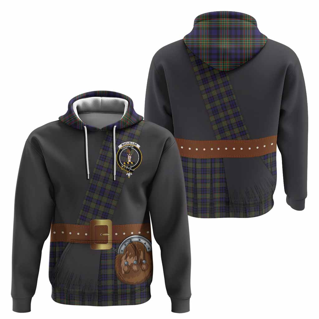 MacLellan (McLellan) Tartan Crest Hoodie Kilt Costume Style