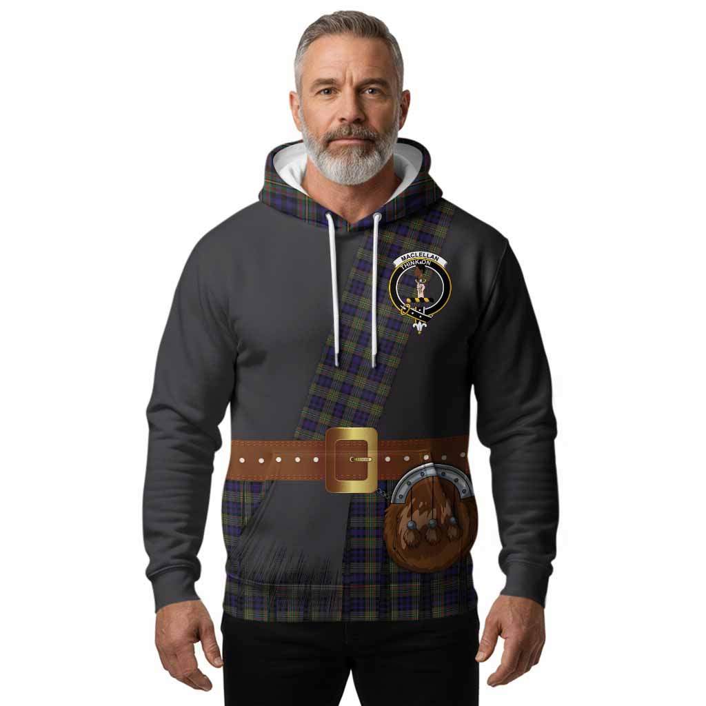 MacLellan (McLellan) Tartan Crest Hoodie Kilt Costume Style