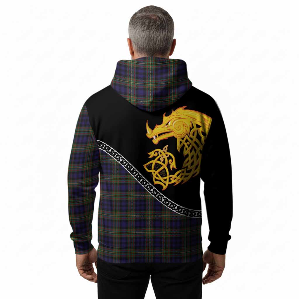 MacLellan (McLellan) Tartan Crest Hoodie Legendary Dragon Knot Half Style