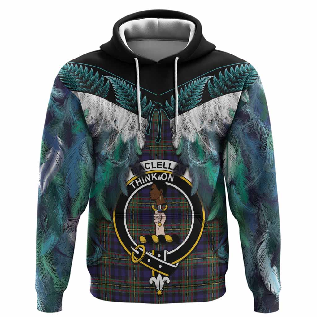 MacLellan (McLellan) Tartan Crest Hoodie New Zealand Maori Korowai Cloak