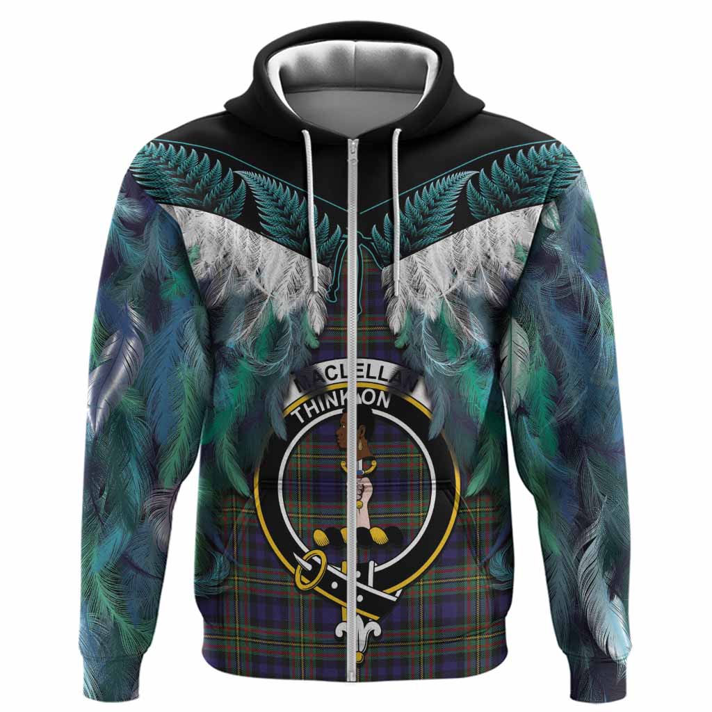 MacLellan (McLellan) Tartan Crest Hoodie New Zealand Maori Korowai Cloak