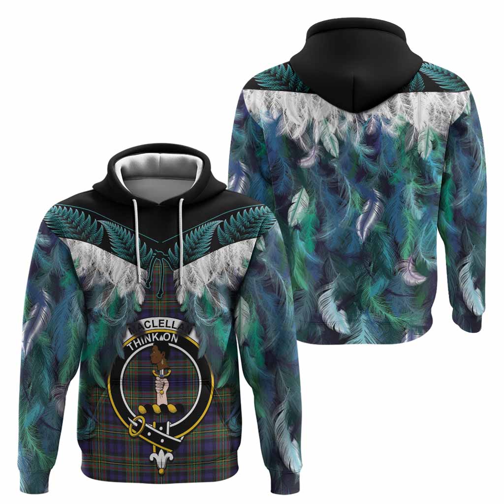 MacLellan (McLellan) Tartan Crest Hoodie New Zealand Maori Korowai Cloak