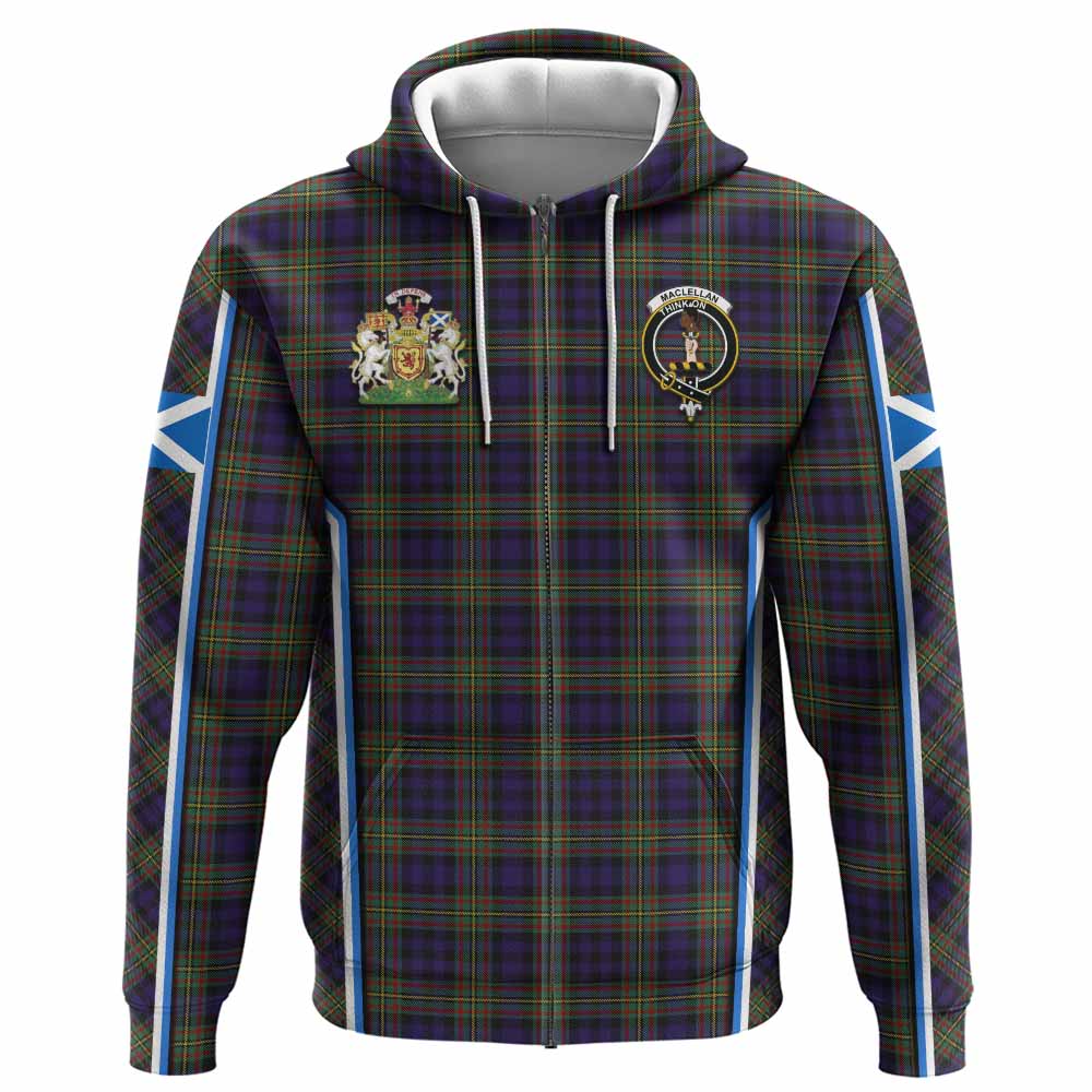 MacLellan (McLellan) Tartan Crest Hoodie Scotland Coat of Arm Flag Style - Tartan Vibes Clothing