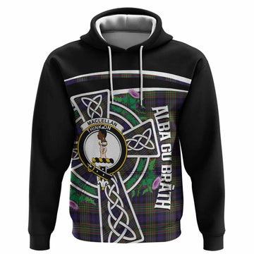 MacLellan (McLellan) Tartan Crest Hoodie Scottish Thistle Celtic Cross Alba Gu Brath