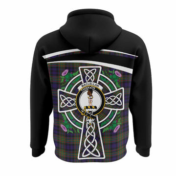 MacLellan (McLellan) Tartan Crest Hoodie Scottish Thistle Celtic Cross Alba Gu Brath