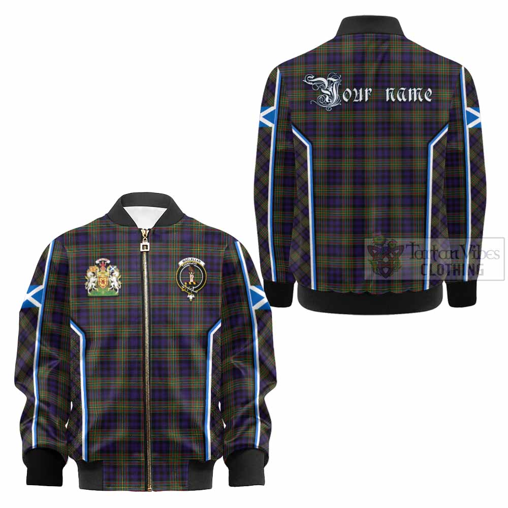 MacLellan (McLellan) Tartan Crest Kid Bomber Jacket Scotland Coat of Arm Flag Style - Tartan Vibes Clothing