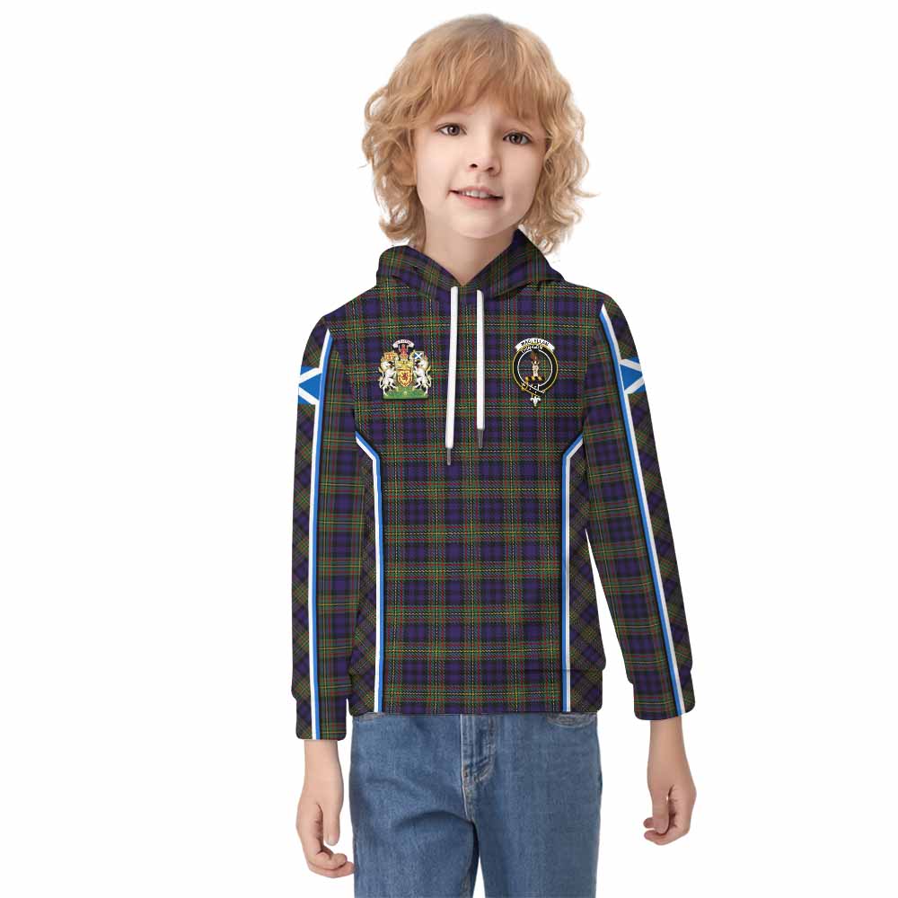 MacLellan (McLellan) Tartan Crest Kid Hoodie Scotland Coat of Arm Flag Style - Tartan Vibes Clothing