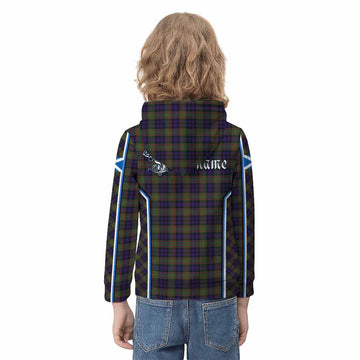 MacLellan (McLellan) Tartan Crest Kid Hoodie Scotland Coat of Arm Flag Style - Tartan Vibes Clothing