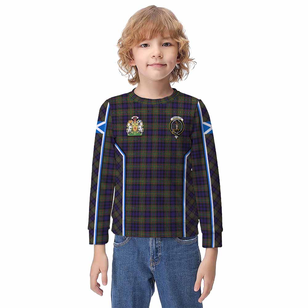 MacLellan (McLellan) Tartan Crest Kid Knitted Sweatshirt Scotland Coat of Arm Flag Style - Tartan Vibes Clothing