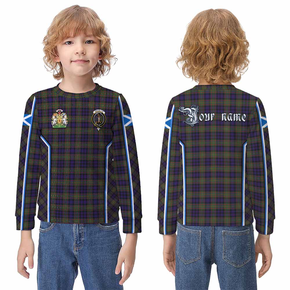 MacLellan (McLellan) Tartan Crest Kid Knitted Sweatshirt Scotland Coat of Arm Flag Style - Tartan Vibes Clothing