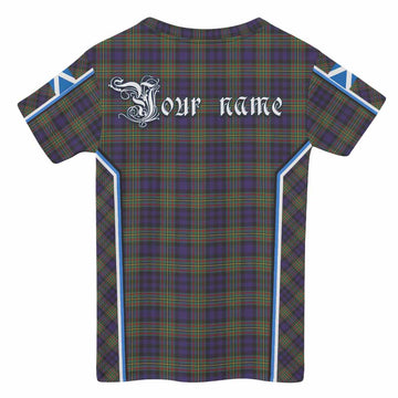 MacLellan (McLellan) Tartan Crest Kid T-shirt Scotland Coat of Arm Flag Style - Tartan Vibes Clothing