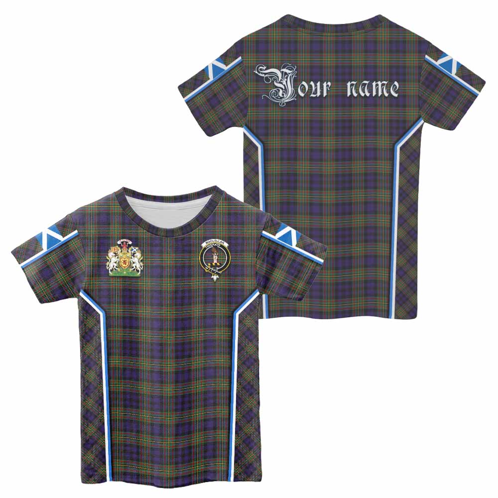 MacLellan (McLellan) Tartan Crest Kid T-shirt Scotland Coat of Arm Flag Style - Tartan Vibes Clothing