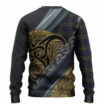 MacLellan (McLellan) Tartan Crest Knitted Sweater Scottish Triskele Celtic