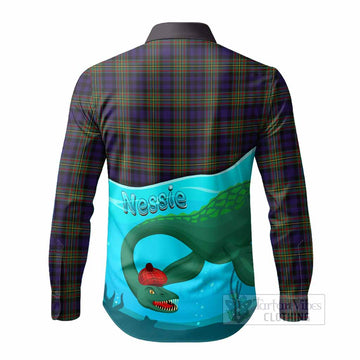 MacLellan (McLellan) Tartan Crest Long Sleeve Button Shirts Nessie Under Water