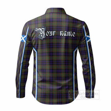MacLellan (McLellan) Tartan Crest Long Sleeve Button Shirts Scotland Coat of Arm Flag Style