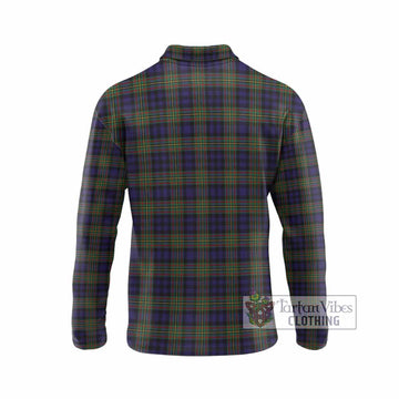 MacLellan (McLellan) Tartan Crest Long Sleeve Polo Shirt Ferocious Lion Style