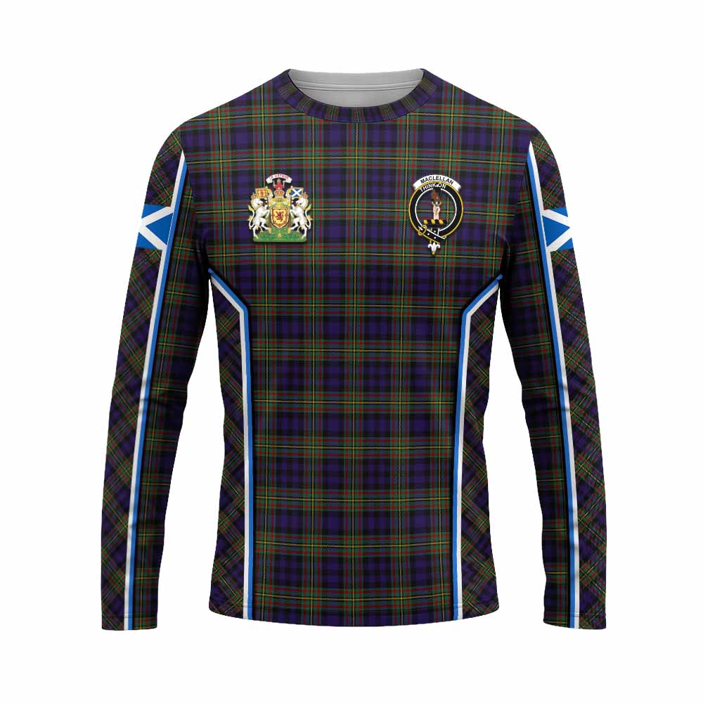 MacLellan (McLellan) Tartan Crest Long Sleeve T-Shirt Scotland Coat of Arm Flag Style - Tartan Vibes Clothing