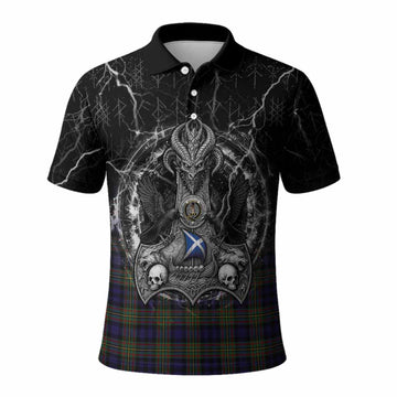 MacLellan (McLellan) Tartan Crest Polo Shirt Celtic Odin's Raven Legacy