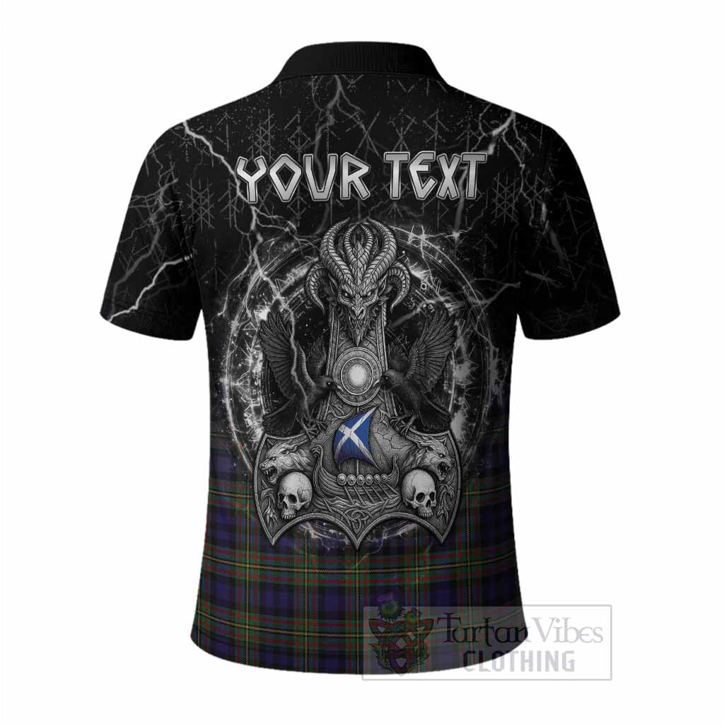 MacLellan (McLellan) Tartan Crest Polo Shirt Celtic Odin's Raven Legacy