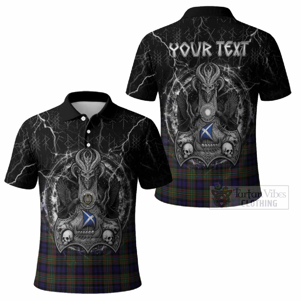 MacLellan (McLellan) Tartan Crest Polo Shirt Celtic Odin's Raven Legacy