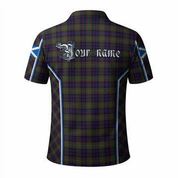 MacLellan (McLellan) Tartan Crest Polo Shirt Scotland Coat of Arm Flag Style