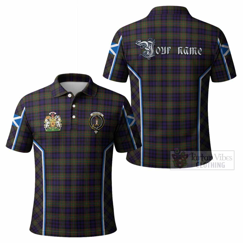 MacLellan (McLellan) Tartan Crest Polo Shirt Scotland Coat of Arm Flag Style - Tartan Vibes Clothing