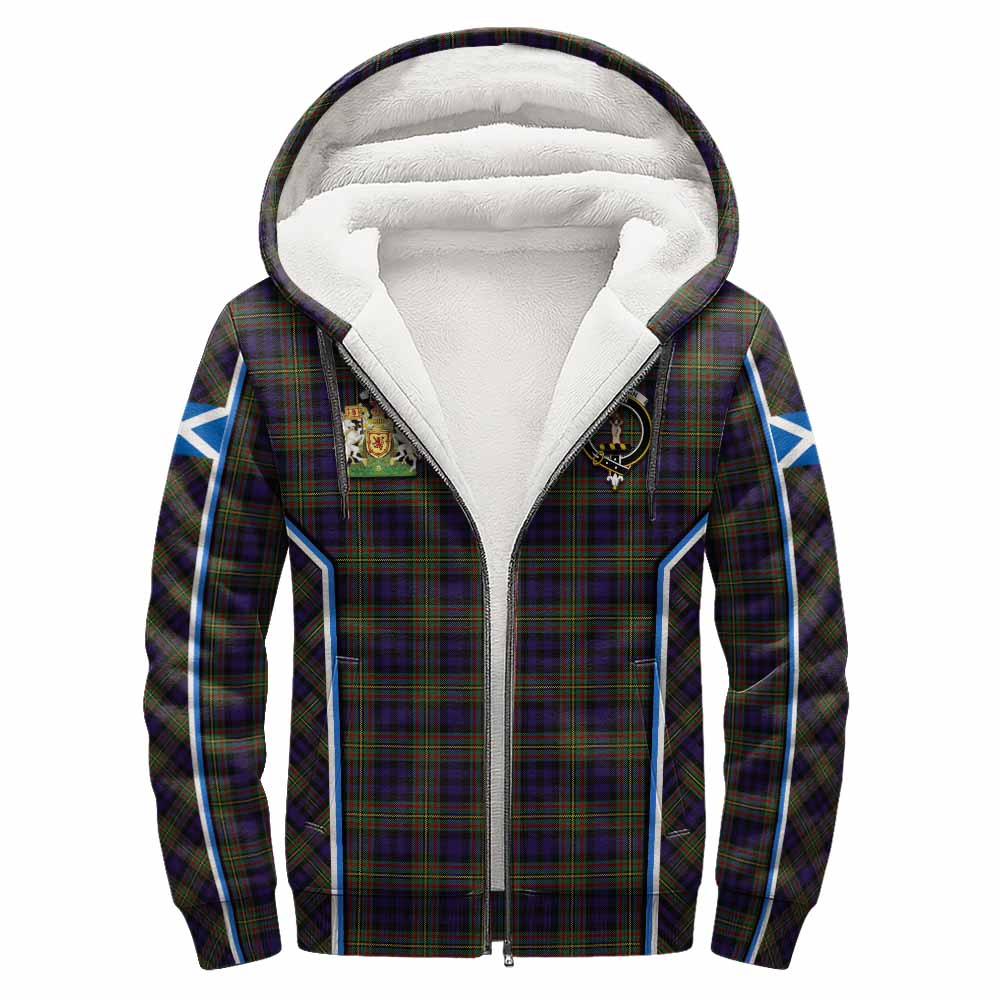 MacLellan (McLellan) Tartan Crest Sherpa Hoodie Scotland Coat of Arm Flag Style - Tartan Vibes Clothing