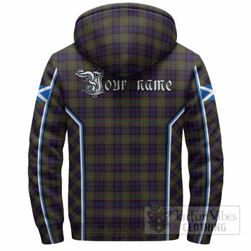 MacLellan (McLellan) Tartan Crest Sherpa Hoodie Scotland Coat of Arm Flag Style