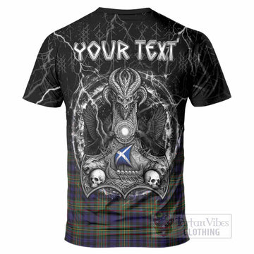 MacLellan (McLellan) Tartan Crest T-Shirt Celtic Odin's Raven Legacy