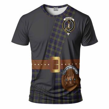 MacLellan (McLellan) Tartan Crest T-Shirt Kilt Costume Style