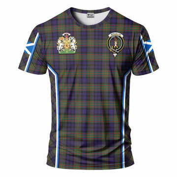 MacLellan (McLellan) Tartan Crest T-shirt Scotland Coat of Arm Flag Style - Tartan Vibes Clothing
