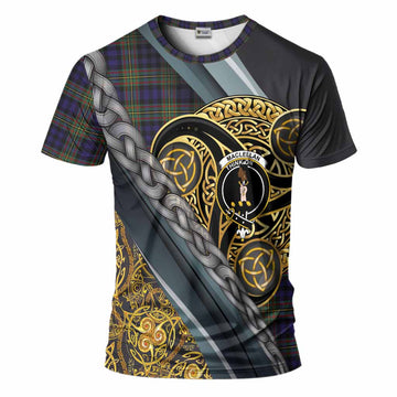 MacLellan (McLellan) Tartan Crest T-Shirt Scottish Triskele Celtic