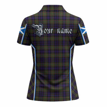 MacLellan (McLellan) Tartan Crest Women's Polo Shirt Scotland Coat of Arm Flag Style