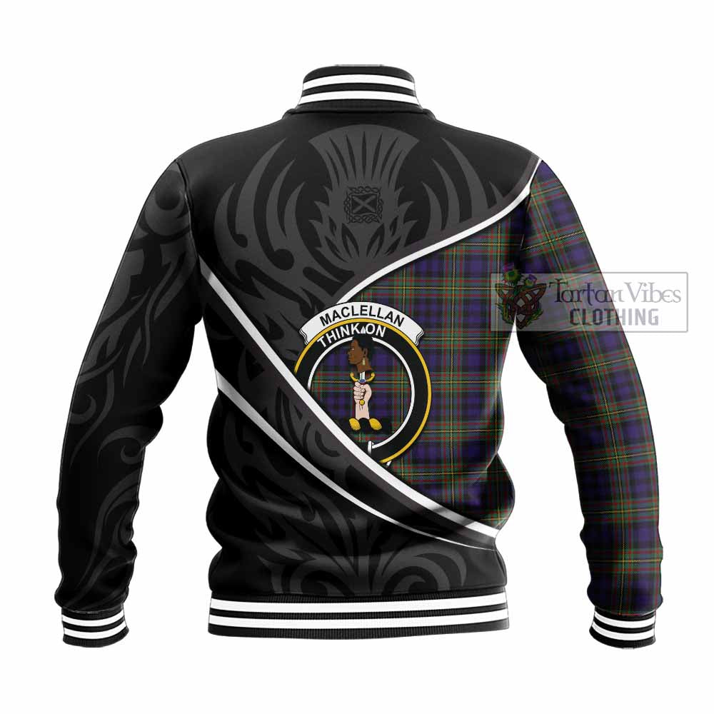 MacLellan (McLellan) Tartan Family Crest Baseball Jacket Celtic Scottish Thistle Floral - Tartan Vibes Clothing