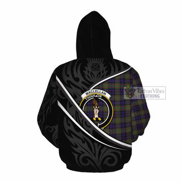 MacLellan (McLellan) Tartan Family Crest Cotton Hoodie Celtic Scottish Thistle Floral