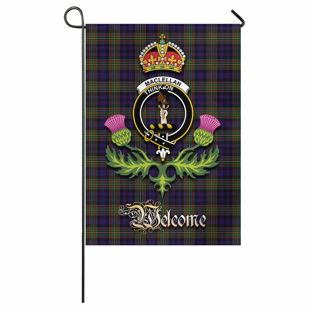 MacLellan (McLellan) Tartan Family Crest Garden Flag Royal Thistle Welcome Style - Tartan Vibes Clothing