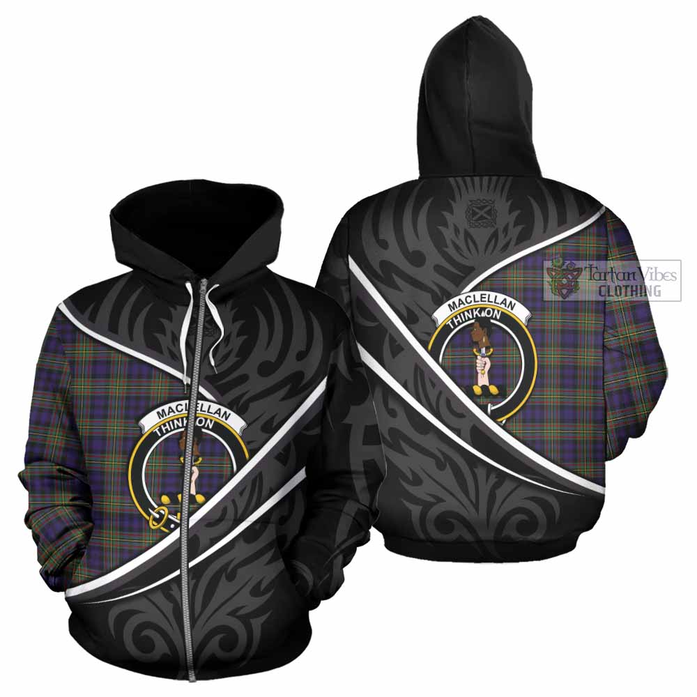 MacLellan (McLellan) Tartan Family Crest Hoodie Celtic Scottish Thistle Floral - Tartan Vibes Clothing